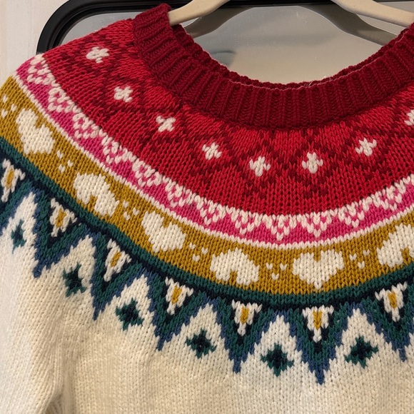 Marine Layer Fair Isle Sweater - Red, Gold, Blue, Cream - Picture 4 of 5